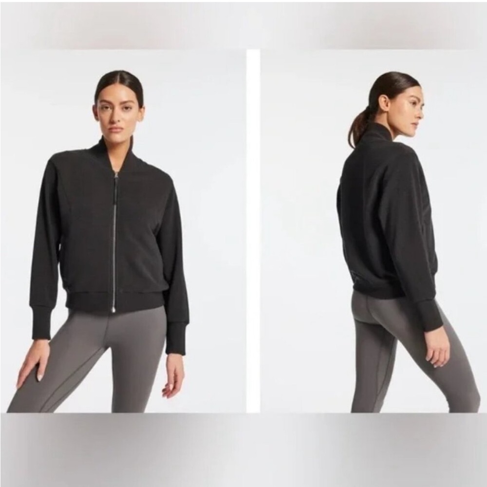 VARLEY ALIA ZIPPED SWEATER BOMBER JACKET SIZE MEDIUM - Picture 3 of 9